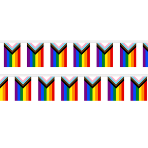Progress Pride Bunting 3m (10ft) 3 metre bunting, 10 flags - Flagmania