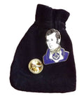 Masonic Robert Burns (Rabbie) Enamel Lapel Pin Badge with Black Velvet Pouch image 0