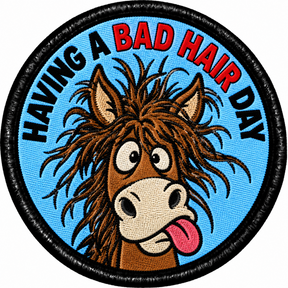 Having a Bad Hair Day 80mm Embroidered Patch