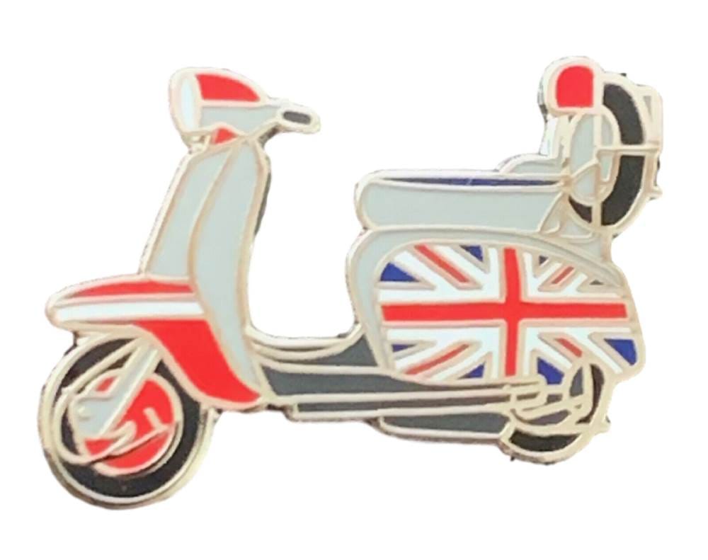 Scooter Mod Union Jack Hard Enamel Quality Lapel Pin Badge P214 image 0