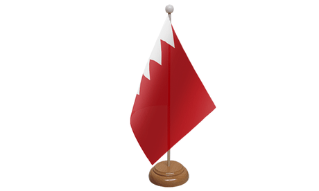 Flagmania Bahrain wooden hand flags, 9x6 inch, pack of 12, no bases