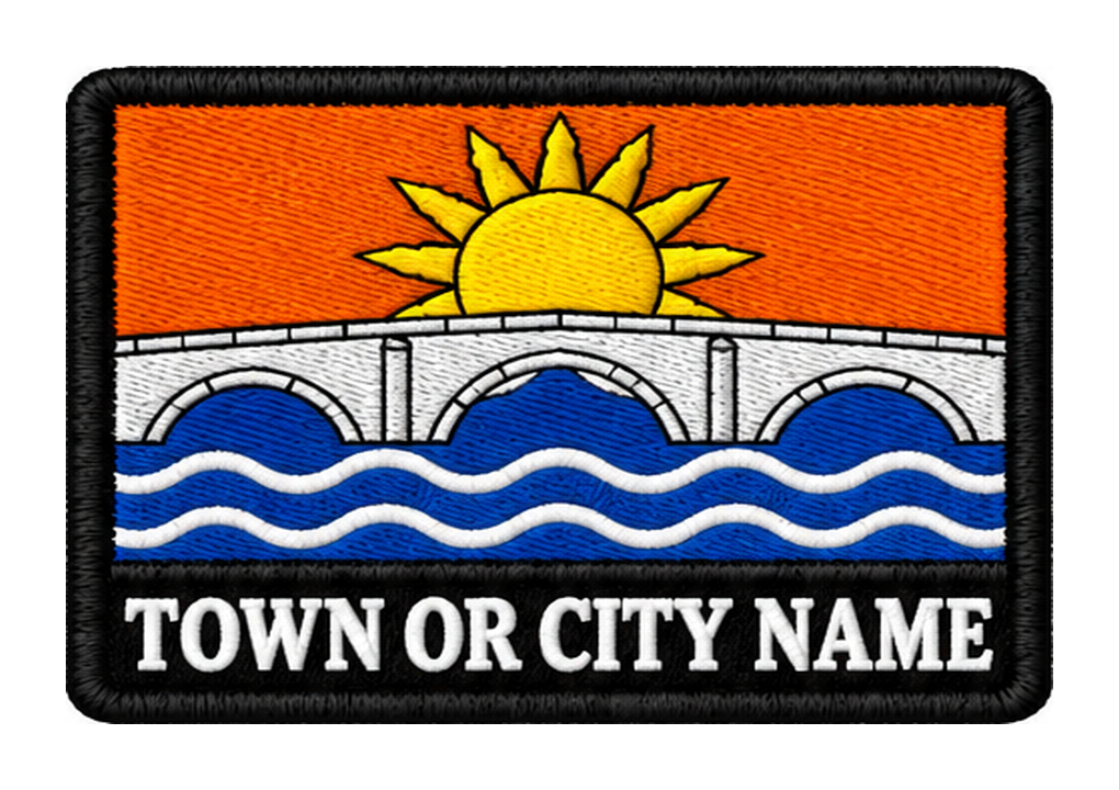 Banffshire personalised county patch artwork preview, 90 x 60mm