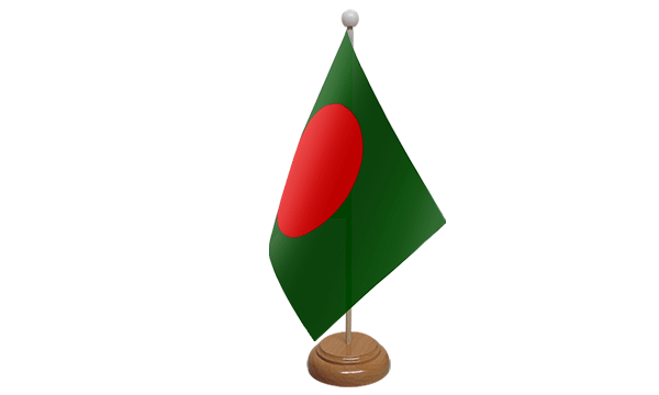 Flagmania Bangladesh wooden hand flags, 9x6 inch, pack of 12, no bases