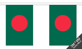 Bangladesh 3 metre bunting, 10 flags - Flagmania