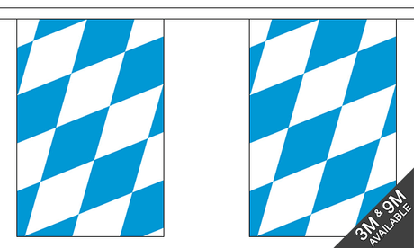 Bavaria no Crest 3 metre bunting, 10 flags - Flagmania