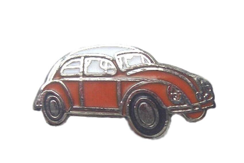 V.W. Beetle Orange Motorcar Quality Enamel Lapel Pin Badge image 0