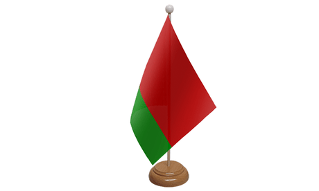 Flagmania Belarus wooden hand flags, 9x6 inch, pack of 12, no bases