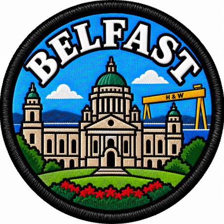 Belfast City Hall 80mm Embroidered Patch