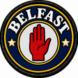 Belfast Red Hand 80mm Embroidered Patch