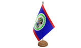 Flagmania Belize wooden hand flags, 9x6 inch, pack of 12, no bases