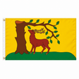 Berkshire county flag with stag and oak tree on yellow, 5ft x 3ft