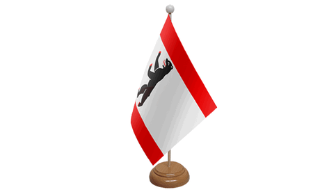 Flagmania Berlin wooden hand flags, 9x6 inch, pack of 12, no bases