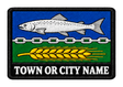 Berwickshire personalised county patch artwork preview, 90 x 60mm