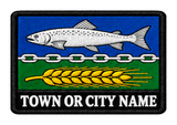Berwickshire personalised county patch artwork preview, 90 x 60mm