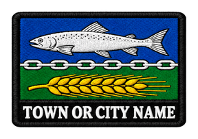 Berwickshire personalised county patch artwork preview, 90 x 60mm