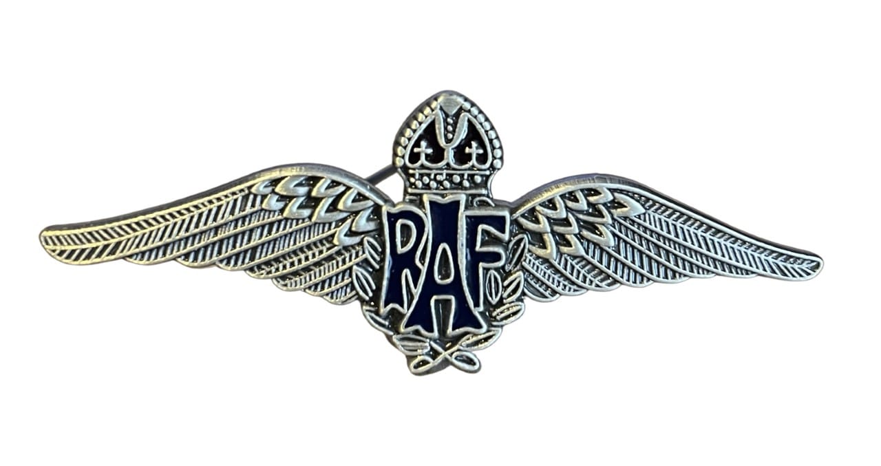 MOD Approved RAF Royal Air Force Subdued Colour Sweetheart Wings Brooch Badge image 1