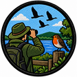 Bird Watching 80mm Embroidered Patch