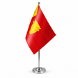 Birmingham satin table flag 9 x 6 inches on telescopic chrome pole and round base