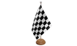 Flagmania Black and White Check wooden hand flags, 9x6 inch, pack of 12, no bases