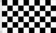 Flagmania Black and White Check 3ft x 2ft Nylon Flag on white background