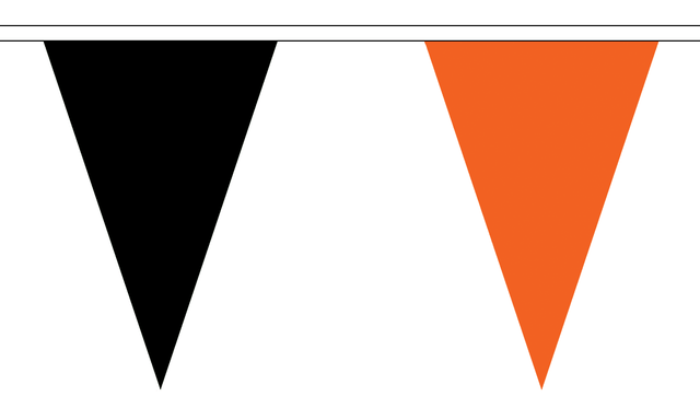 Flagmania Black and Orange 5 metre bunting