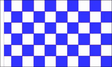 Flagmania Blue and White Check (Sleeved) 3ft x 2ft Polyester Flag on white background
