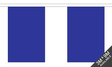 Plain Blue 3 metre bunting, 10 flags - Flagmania