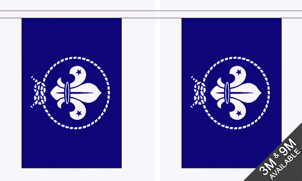 Flagmania Scouts Blue Bunting, 9 metre bunting