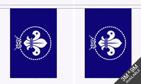 Flagmania Scouts Blue Bunting, 9 metre bunting