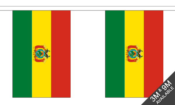Flagmania Bolivia Bunting, 9 metre bunting
