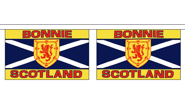 Flagmania Bonnie Scotland Horizontal Bunting, 9 metre bunting