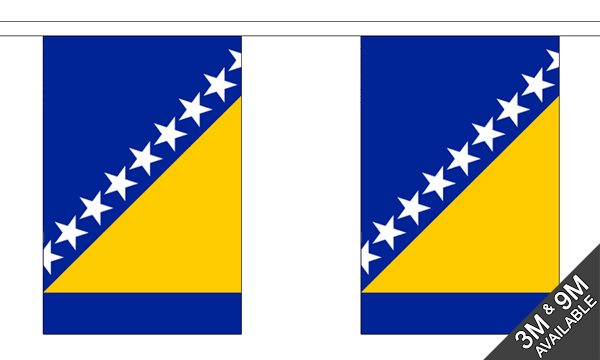 Bosnia and Herzegovina 3 metre bunting, 10 flags - Flagmania