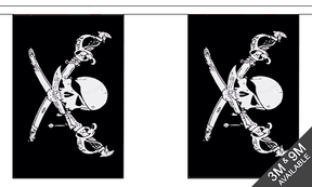 Brethren of the Coast 3 metre bunting, 10 flags - Flagmania