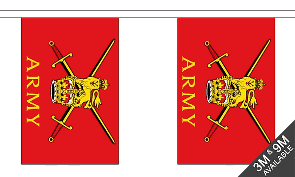 Flagmania British Army Bunting, 9 metre bunting