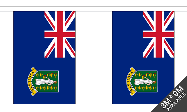 British Virgin Islands 3 metre bunting, 10 flags - Flagmania