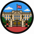 Buckingham Palace 80mm embroidered patch