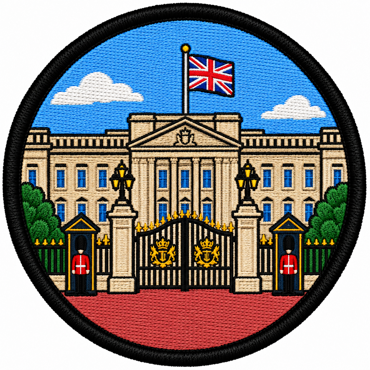 Buckingham Palace 80mm embroidered patch