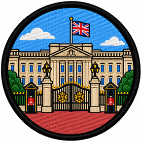 Buckingham Palace 80mm embroidered patch