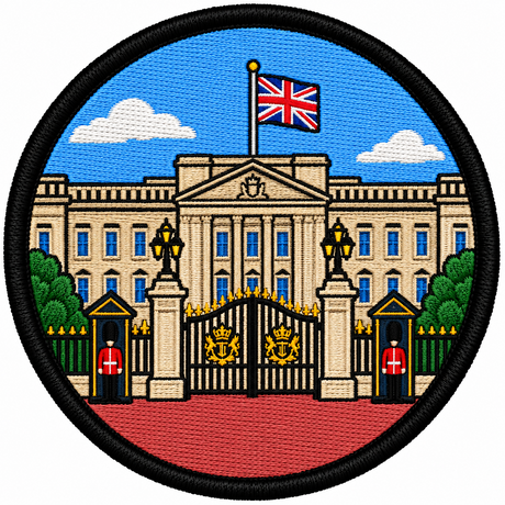 Buckingham Palace 80mm embroidered patch