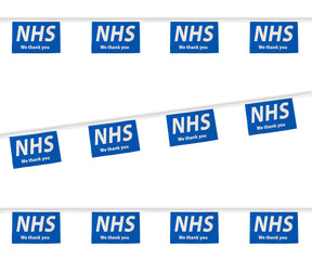 Flagmania NHS We Thank You Bunting, 9 metre bunting