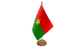 Flagmania Burkina Faso wooden hand flags, 9x6 inch, pack of 12, no bases