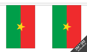 Burkina Faso 3 metre bunting, 10 flags - Flagmania