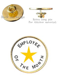 Employee Of The Month 26mm Metal Lapel Domed Pin Badge image 0
