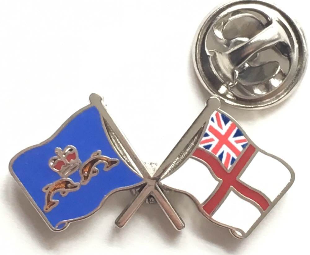 Royal Navy White Ensign and Submariners - MOD Approved Enamel Lapel Pin Badge image 1