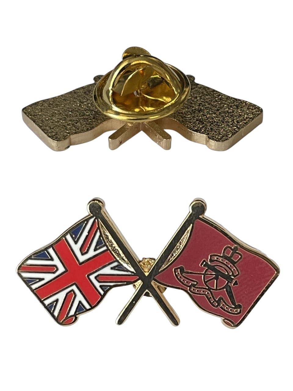 Royal Artillery and Union Jack Flag Military Enamel Lapel Pin Badge image 2