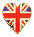 Union Jack Heart British Patriotic Quality enamel lapel pin badge T1126 image 0