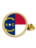 State Of North Carolina Part Flag USA Gold Plated Domed Lapel Pin Badge in Bag image 0