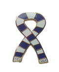 Guiseley Retro Bar Scarf Ribbon Gold Plated Enamel Lapel Pin Badge image 0