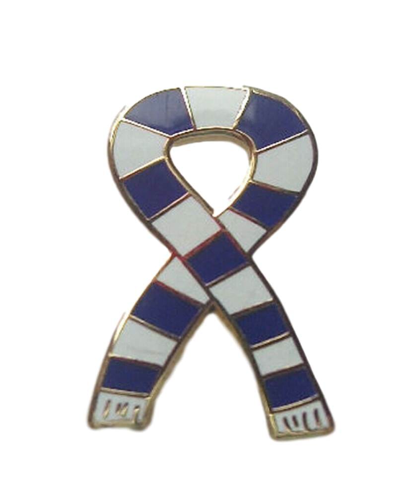 Guiseley Retro Bar Scarf Ribbon Gold Plated Enamel Lapel Pin Badge image 0