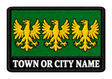 Caernarfonshire personalised county patch artwork preview, 90 x 60mm